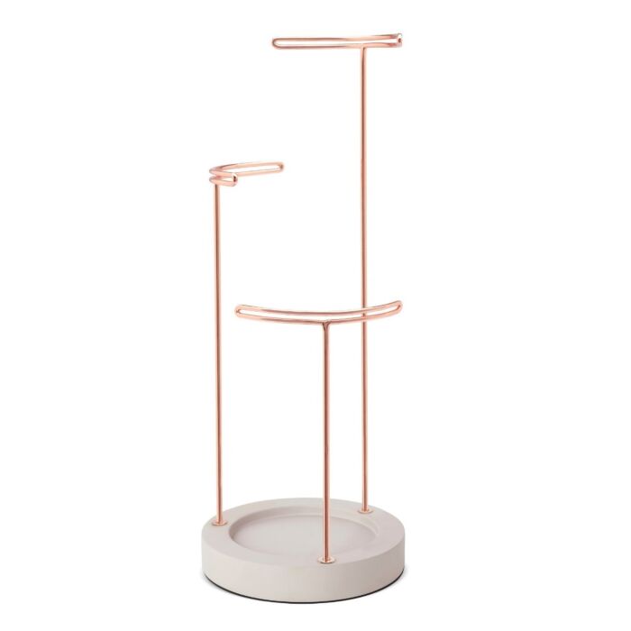Umbra - Tesora Jewellery Stand - Concrete/Copper